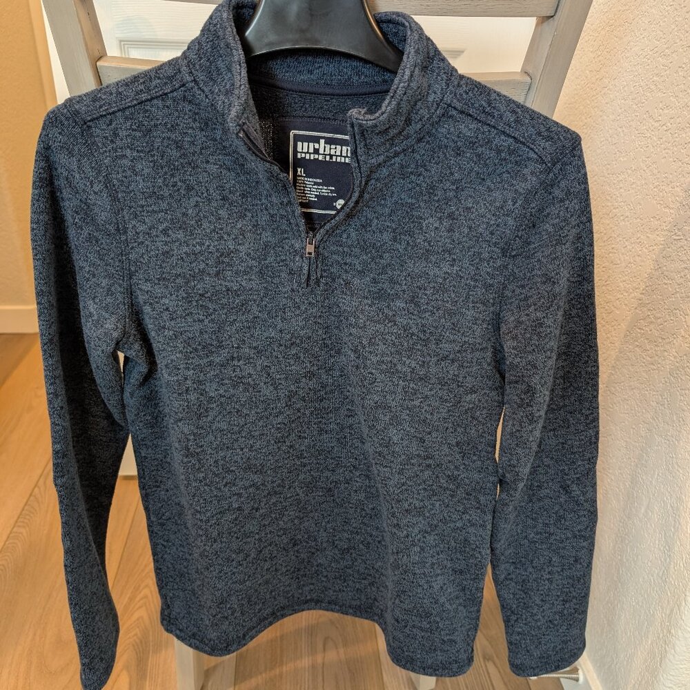 Lot of 2 - Boys Quarter Zip Fleece Sweaters - Size XL